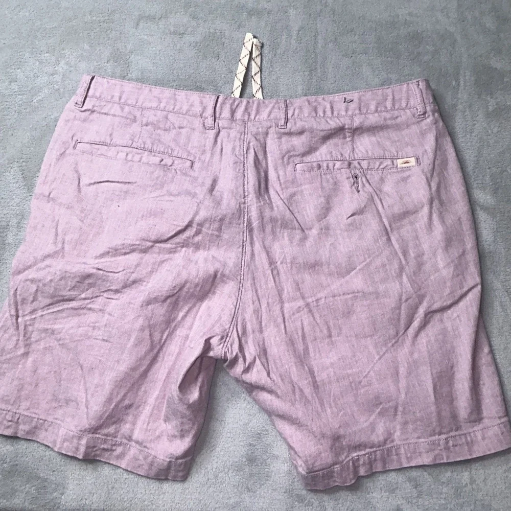 Faherty Shorts Mens 36 Pink Linen Blend Casual Chino Lightweight Summer Pockets